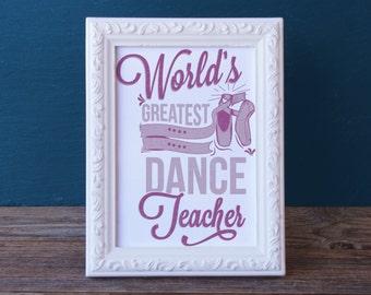 Dance Teacher Gift Printable Digital Print Dance Instructor