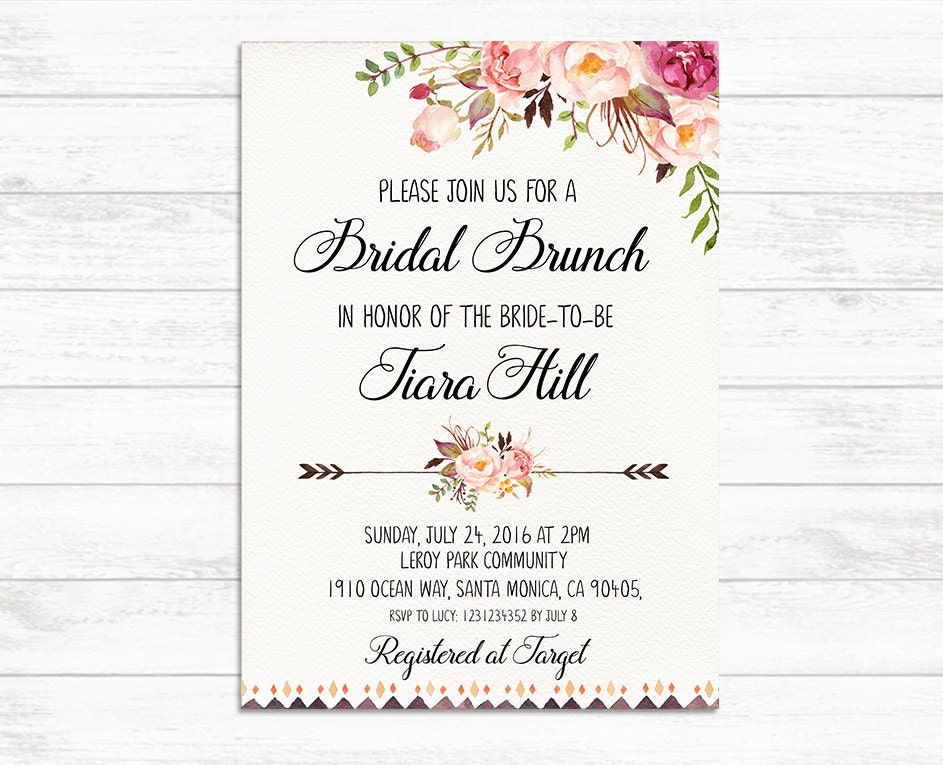 Bridal Brunch Invitations 2