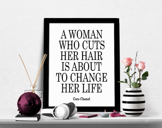 A Woman Who Cuts Her Hair Coco Chanel Poster Chanel Quote