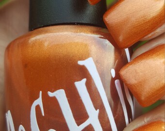 Unique "Coppertoned" Pearlescent Copper Nail Polish Full Size 15ml Bottle