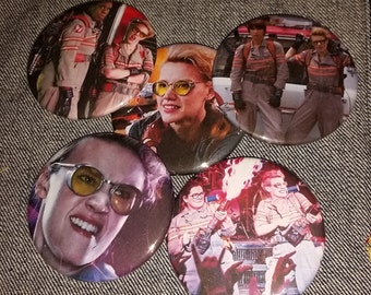 Your choice new Ghostbusters pin Holtzmann handmade pins 2016 movie Kate Mckinnon fan handmade 2-1/4 inch pinback button pin buttons