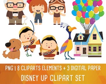 20% OFF Disney Up Clipart, Up Clip art, Scout boy clipart, Flying House Clip Art, digital clipart, Instant Download PNG file 300 dpi