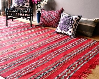 Tapis Kilim Berbère en laine - Fait main