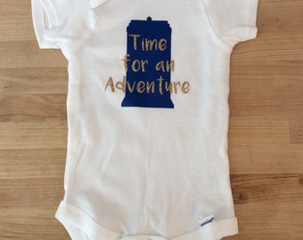 Doctor who baby onesie time for an adventure