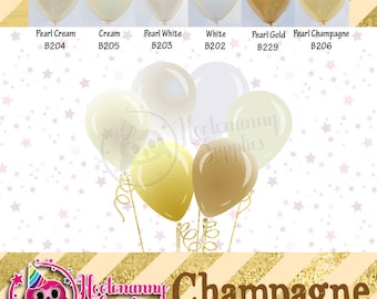 11 inch Latex Champagne Balloons - 021