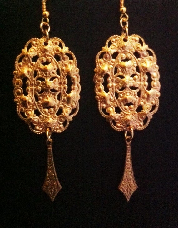 Items similar to Baroque Jewelry Dolce Rococo Baroque Gold Earrings