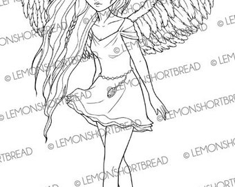 anime girl with wings coloring pages - photo #18