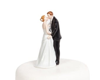 Tie(ing) the Knot Funny Wedding Cake Topper - Custom Painted Hair Color Available - 707546