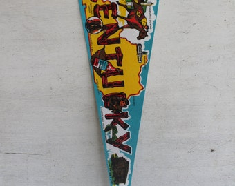 Vintage Pennant Banner -- Kentucky // 1974 collectible // 25" Collectible Souvenir Pennant Banner