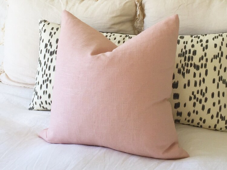 12x18 pillow cover Blush Pillow Rose by Pillow Linen WillaSkyeHome Cover Blush