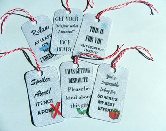 Funny christmas tags | Etsy