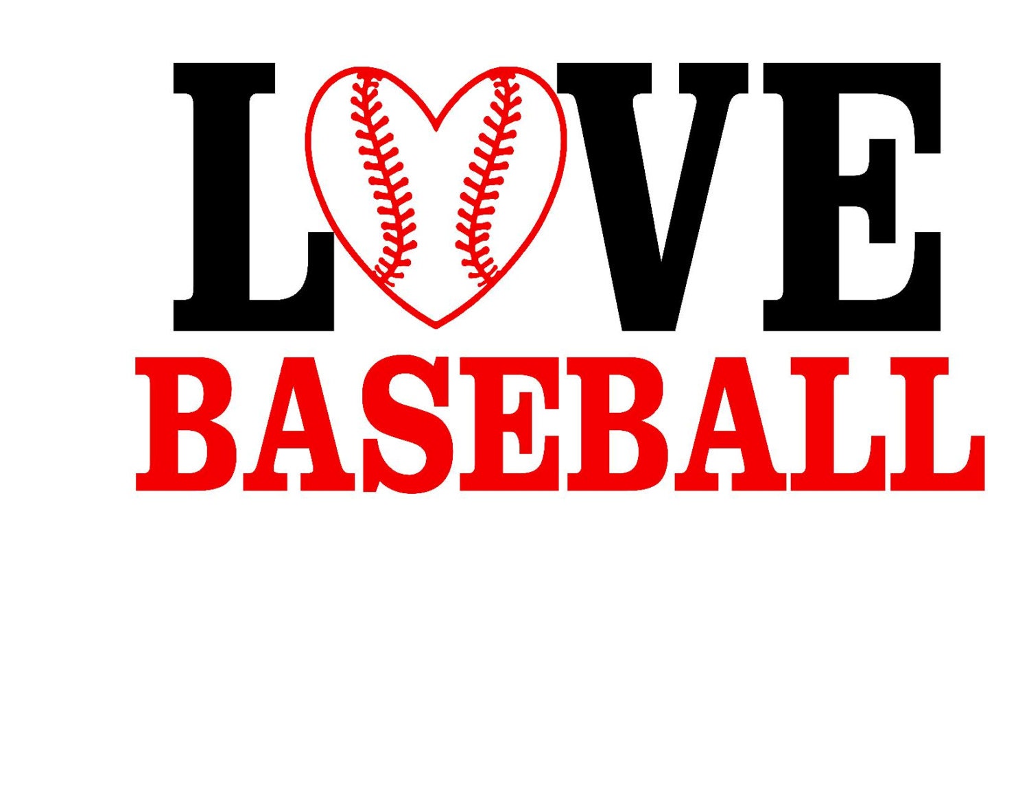 Love Baseball SVG Jpg DXF Instant Download.. or Silhouette
