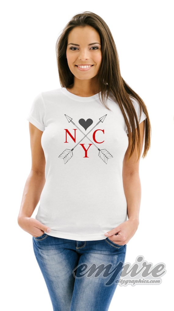 I Love NY womens tshirt, Love NYC tee, Love arrows womens tee, great Mothers Day gift