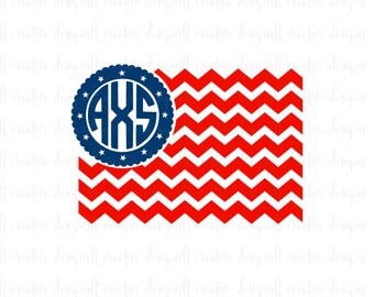 American Flag SVG, 4th Of July SVG, Chevon American Flag SVG, Svg Files, Cricut Files, Silhouette Files