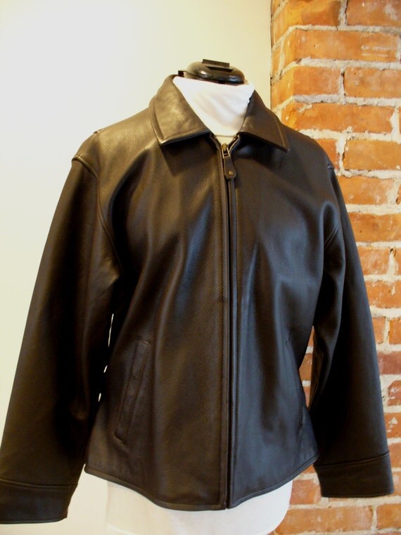 Eddie Bauer Leather Jacket Size M