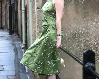 Green Chinese Silk Dress