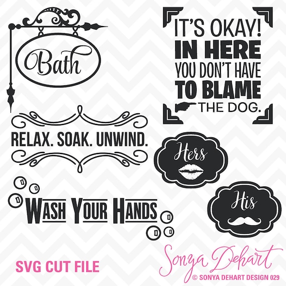 Download 60% OFF SALE Svg Cuttables Bathroom Quotes Bath Wash Your