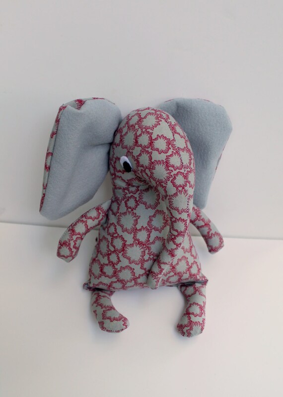 large gray stuffed elephant