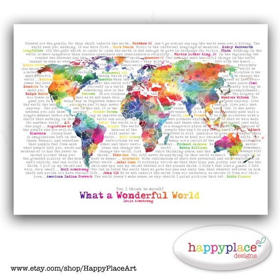 Wonderful World Map Poster Art Artistic World Map