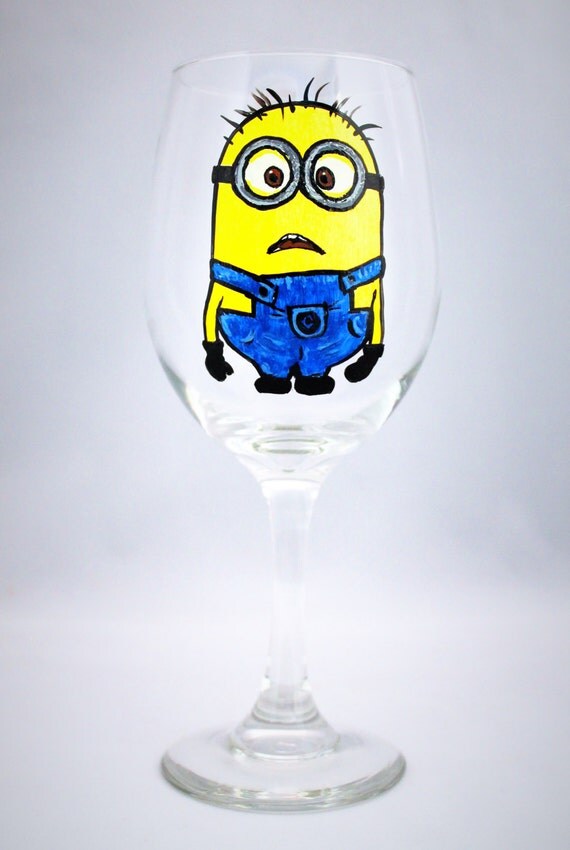 Minion Inspired Wine Glass