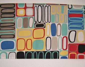 Mid Century Modern Valance With Lining, Geometric, Contemporary, Abstract Art, Kandinsky, Retro Camper Valance, Window Valance, Mod Valance