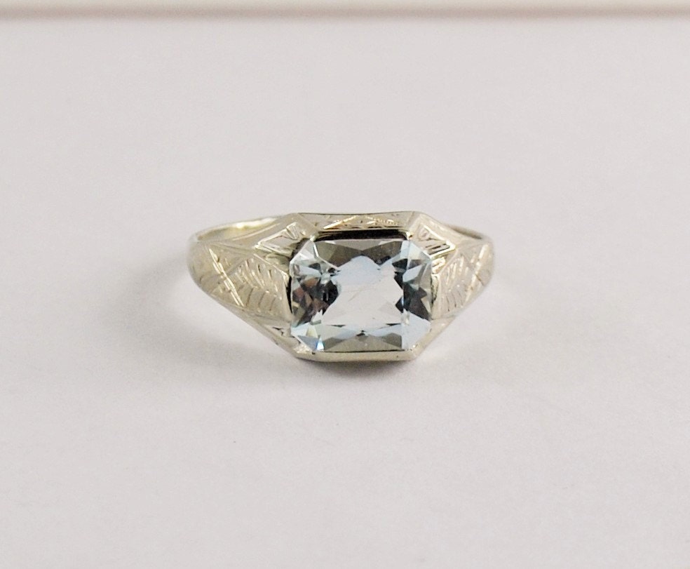aquamarine deco ring s deco aquamarine white gold ring 14 karat aquamarine deco ring s deco aquamarine white gold ring 14 karat