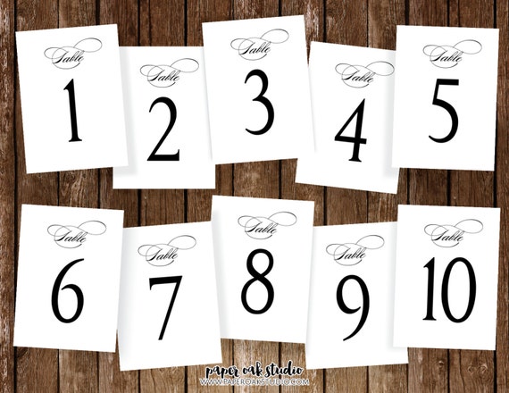 8 Best Images Of Printable Wedding Table Number Templates Wedding 28 