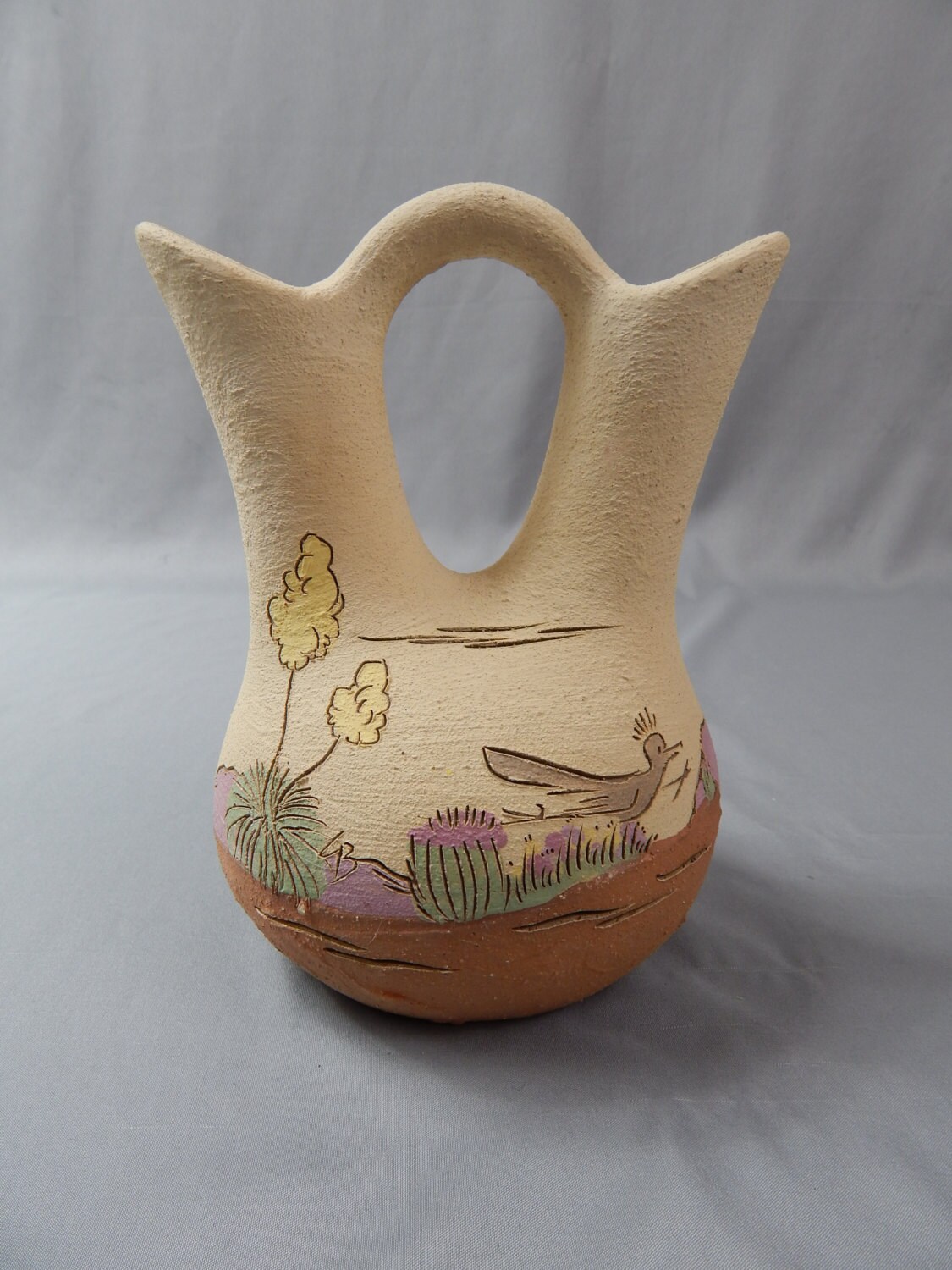 Vintage Native American Wedding Vase Artist Signed