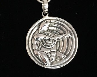 Grateful Dead Sterling Silver Terrapin Turtle Pendant on Sterling Silver Chain