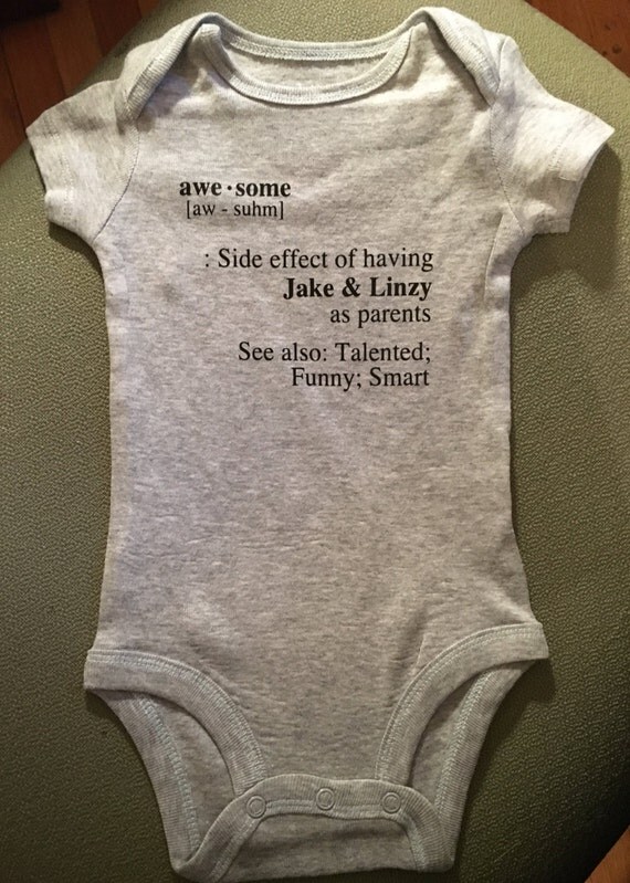 Baby definition onesie custom names by InspiredDesignsByEB