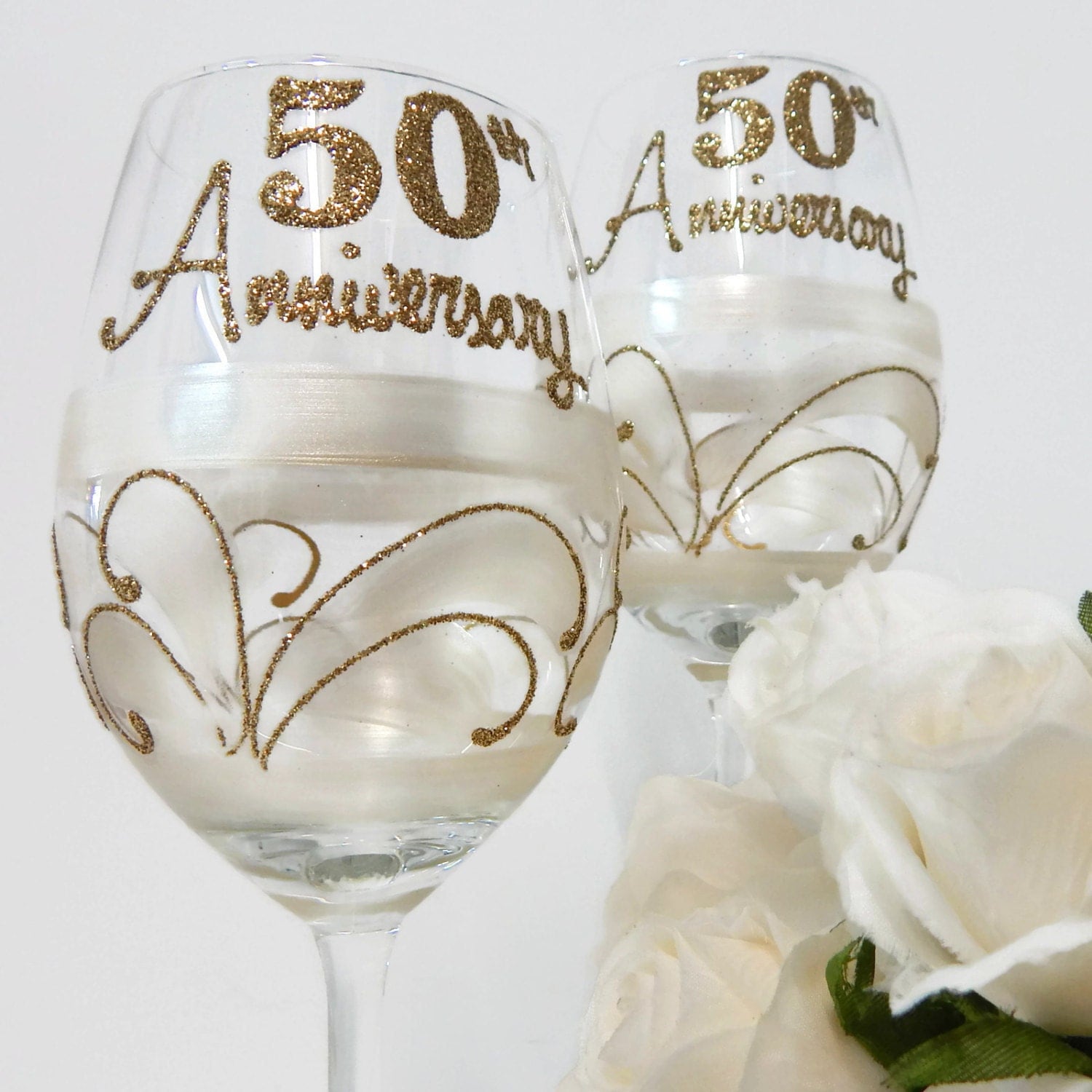 50th Anniversary Wine Glasses For Parents by InaSpinNiquesWay