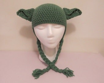 Yoda Hat, Crochet Yoda Hat, Baby Boy Hat, Made to Order