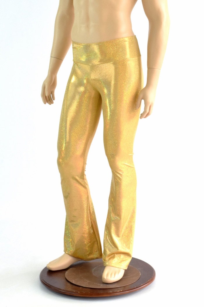 gold spandex pants