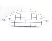 Monochrome Pillow, Scandinavian, Black, White, Lines, Modern, Abstract, Home Decor, Living Room, Bedroom, Cushions, Pillows. Grid Pillow