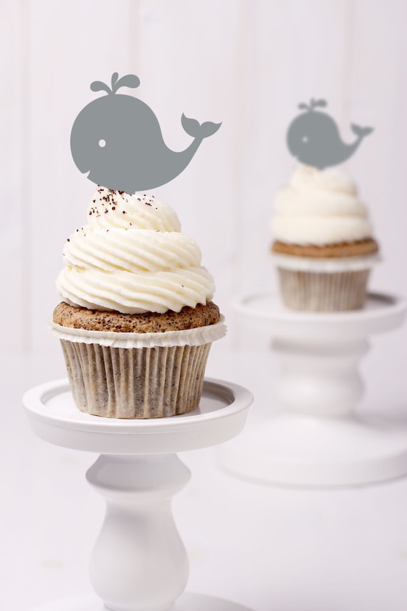 Whale cupcake topper