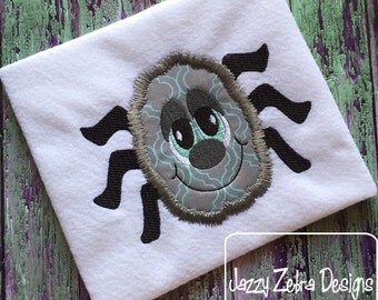 Fuzzy Spider 105 Applique Embroidery Design - spider applique design - Halloween applique design