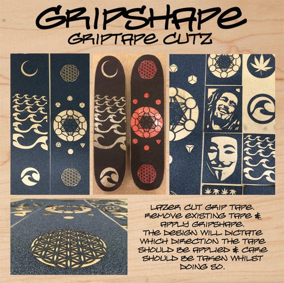 GRIPSHAPE Lazer Cut Grip Tape Designs