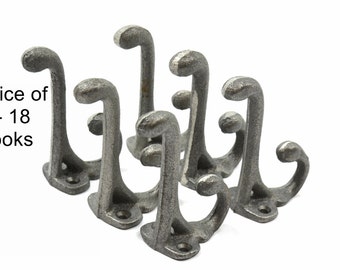 Cast Iron Acorn Style Hooks-3" x 1-3/4"-High Quality Wall Hooks-Coat Hooks-Acorn Hook-Raw Cast Iron-Hand Cast-Unpainted