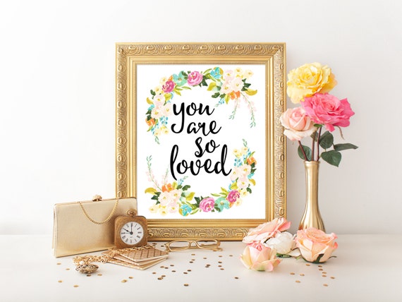 You Are So Loved Nursery Printable 11x14 by PaperCanoePrintables