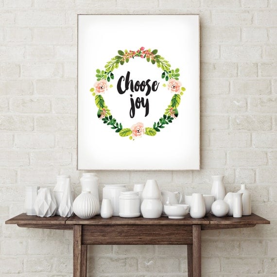 Choose Joy Decor Print Wall art print Printable Wall Art