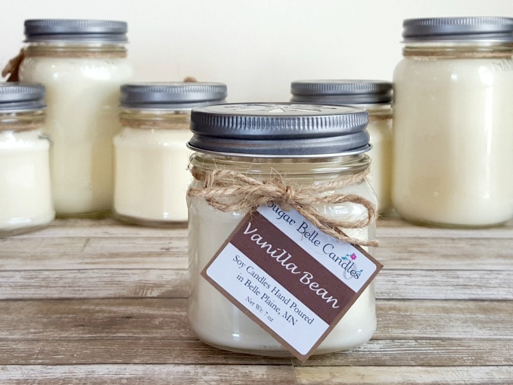 Hand Poured Soy Candles Mason Jar Candles By Sugarbellecandles