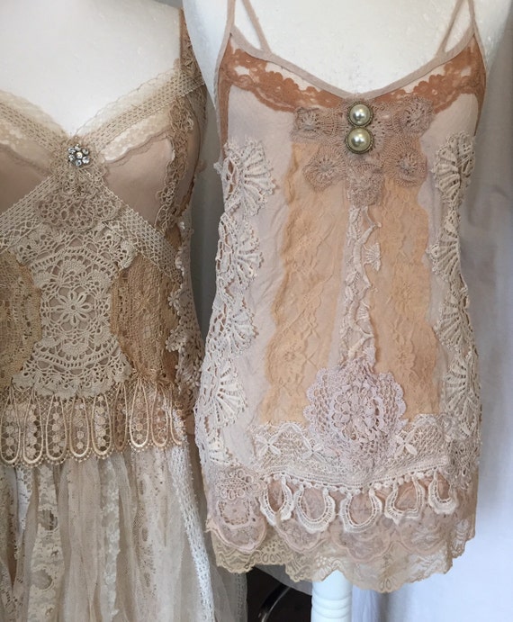 Unique lace top,pixie style , pearls on the back , Victorian deligh , statement top , rhinestone top , feminine top , shabby top by RAWRAGSbyPK steampunk buy now online