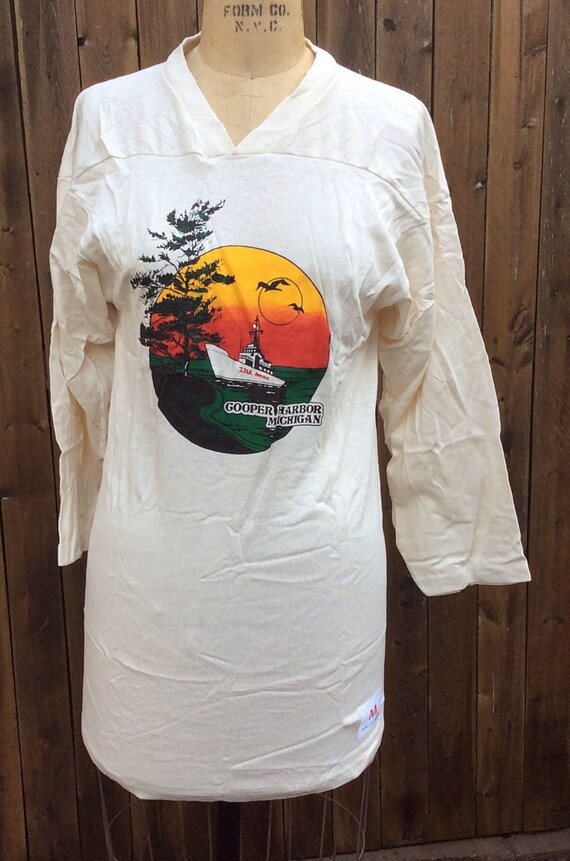 NOS Vintage Retro Estate Cooper Harbor Michigan TShirt
