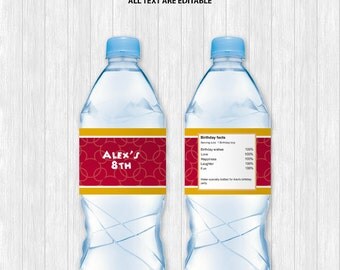 Mickey Mouse Water Bottle Label