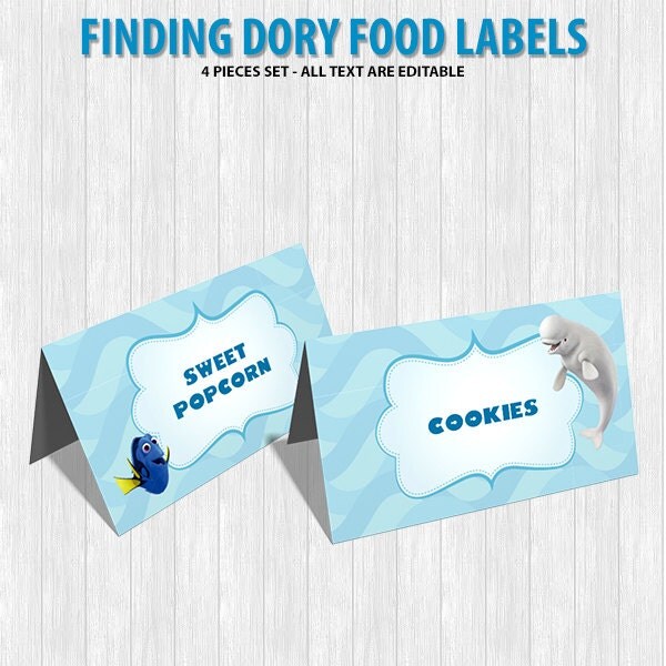 Finding Dory Food Labels