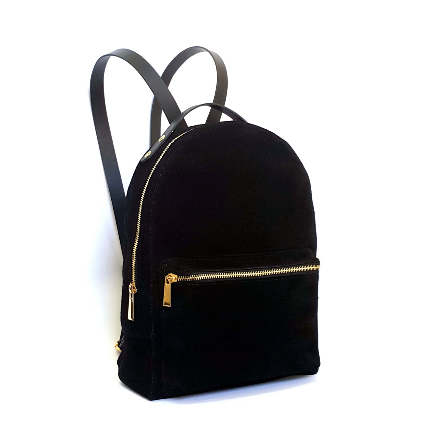 Leather backpack black bag leather rucksack backpack by FUTERAL