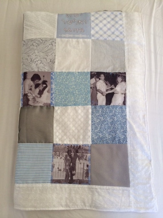 Wedding Photo Quilt.Keepsake Gift Ideas for Wedding Picture