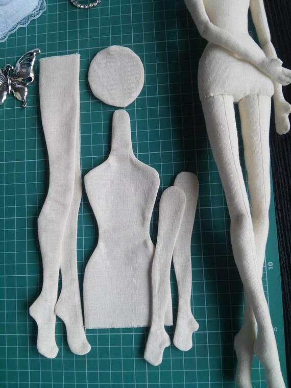 Blank Doll BODY for crafting handmade doll PreSewn and