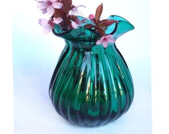 Blenko Aqua Glass Vase