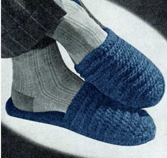 Crochet Men Slippers Pattern Crochet Men Pattern Vintage 60s